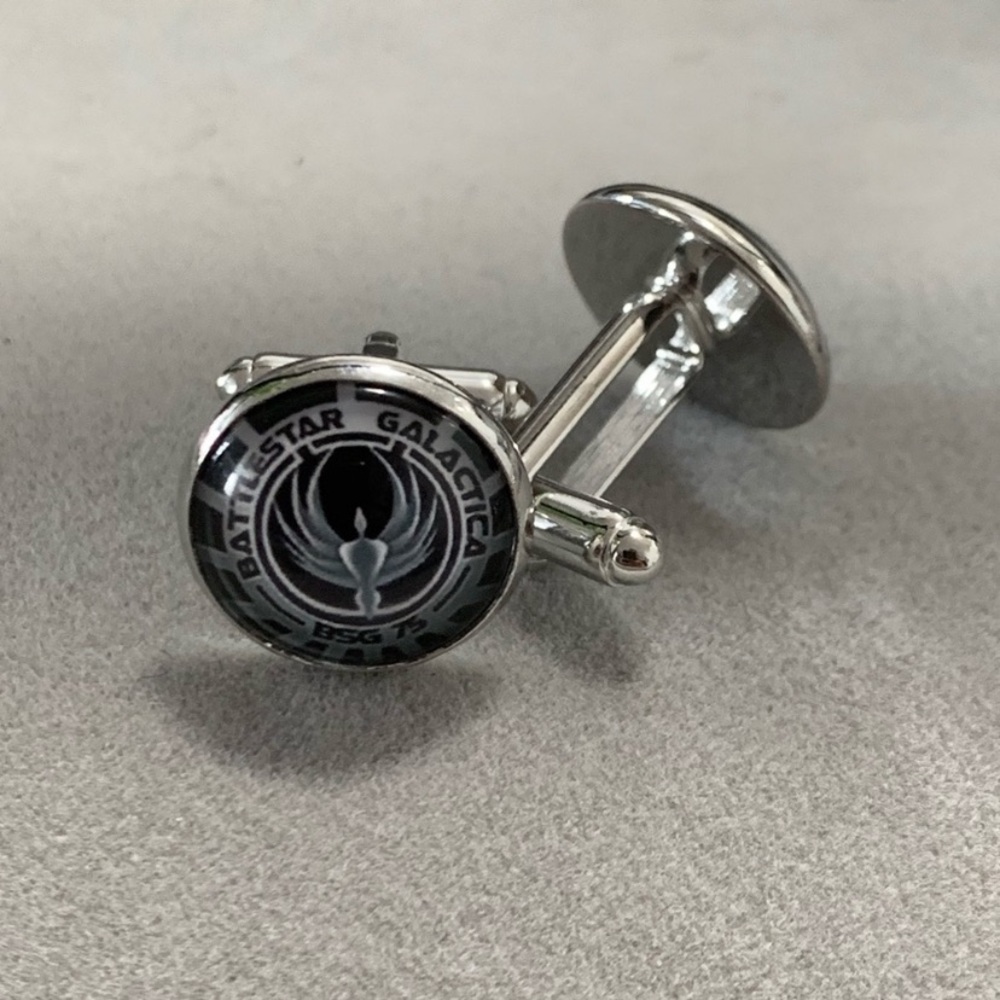Round Battlestar Galactica Cuff Links